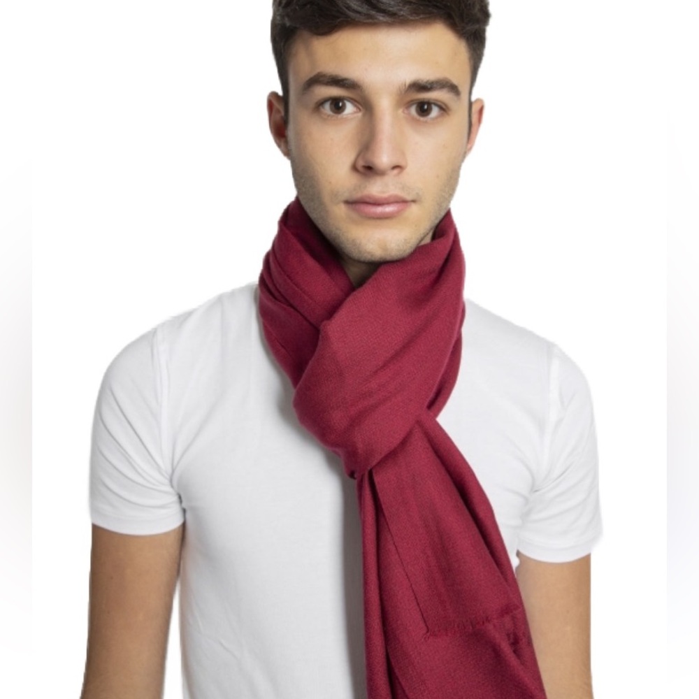 Italian Cashmere Burgundy Scarf/Wrap for Men or Women ✨NWT